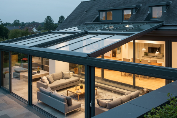 Cobertura Retrátil com Vidro