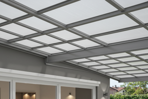 Cobertura Retrátil em Policarbonato Compacto