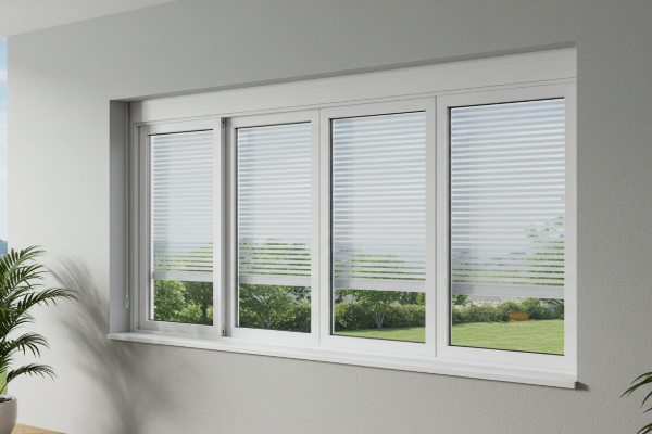 Janela De Correr 4 Folhas com Persiana Integrada