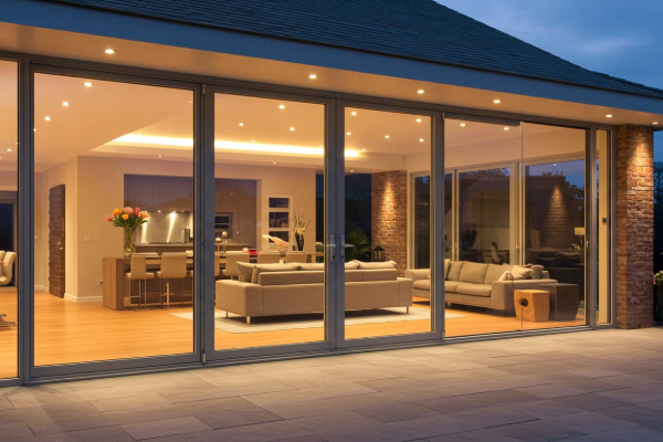 Porta Pivotante com Vidro