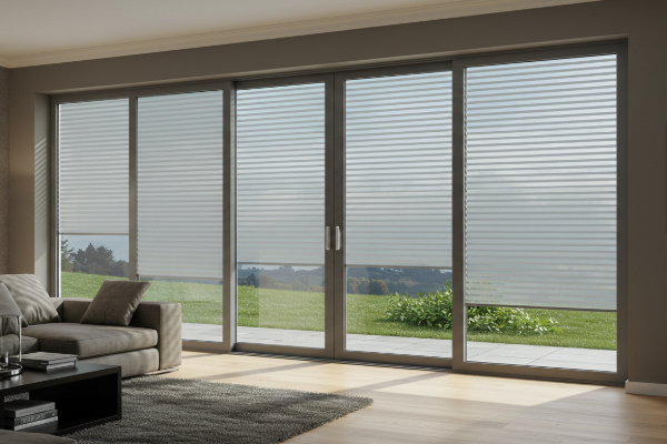 Portas de Correr 2 Folhas com Persiana Integrada