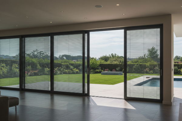 Portas de Correr 4 Folhas com Persiana Integrada